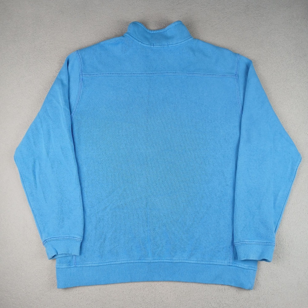 Tommy Bahama Relax Pullover Mens XL Quarter Zip Sweatshirt Blue Cotton - Picture 11 of 12